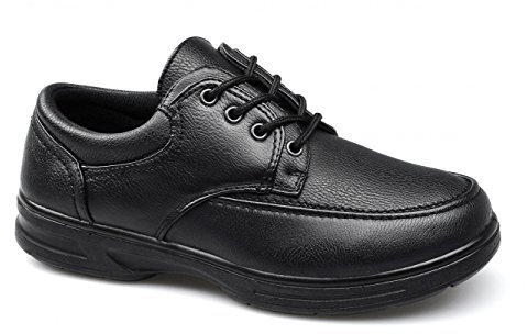 Dr Keller BARRY Mens Lace-Up Comfort Wide Fit Shoes Black UK 7