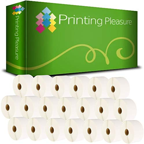 Printing Pleasure 20 x Zebra 50mm x 25mm Compatible Direct Thermal Labels for Zebra Type Printers | 1000 Labels per Roll