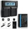 Blumax Akku kompatibel mit Canon LP-E10 [ 1020mAh ] + LCD Dual Charger LC-E10e für Canon EOS 1100D 1500D 2000D 4000D / Rebel T3 T7 T100 / Kiss X2 X90
