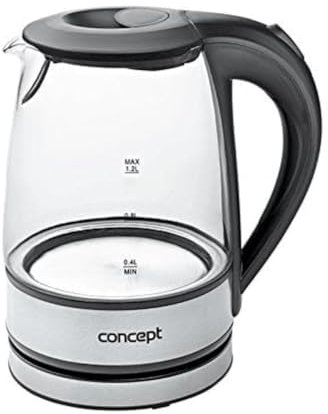 CONCEPT électroménager RK4900 Bouilloire Inox/Verre 1,2 L 1630 W