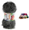maDDma 100g Strickgarn Yumos Fransenstrickgarn Strickwolle, Dunkelgrau