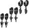 Aroncent 3 Paare Creolen Ohrringe Ohrstecker aus Edelstahl mit Feder Kreuz Triangel Ohrhänger Huggie Ohrpiercing Ohrringeset Schwarz