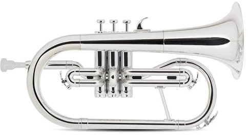 Classic Cantabile MardiBrass ABS Kunststoff Flügelhorn - Perinet-Ventile - 600g leicht - Bohrung: 11,5 mm - inkl. Mundstück und Gigbag - silber