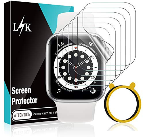 LϟK 6 Pack Screen Protector for Apple Watch 38mm Series 3 2 1 - HD Clear Case Friendly Bubble Free No Lifted Edges Not Wet Application Flexible TPU Soft Film - iWatch 38mm Series 3 2 1 - Clear