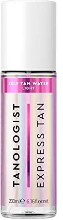 Tanologist leichtes Selbstbräunungswasser (200 ml) Feuchtigkeitsspendendes Selbstbräunungswasser Dermatologisch anerkannte, saubere Inhaltsstoffe und vegan