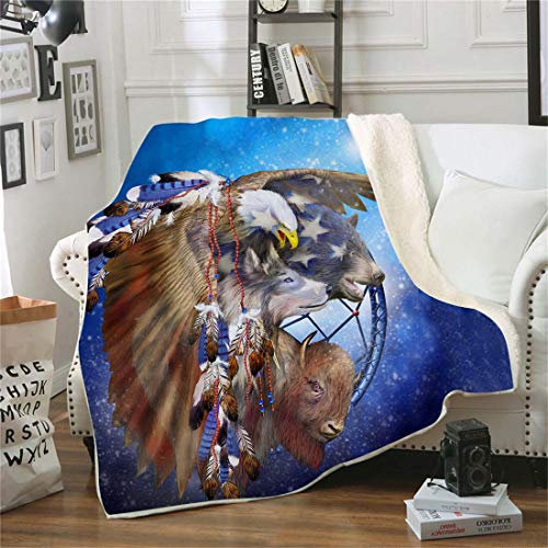 Samt Leichte Decke, Morbuy 3D Kuscheldecke Sofadecke Bettüberwurf Erhältlich Decke Tagesdecke Decke für Sofa und Bett Falten-beständig Schmusedecke (150x200cm,Blau)