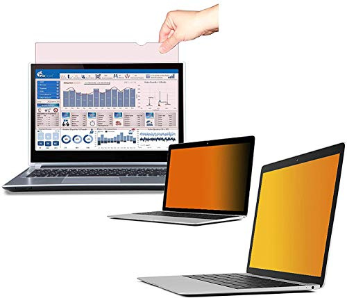 Foxcrypt Gold Premium Laptop | Notebook Anti-Spy Privacy Filter Blickschutzfilter Sichtschutzfolie Blickschutzfolie - Gold (17.3 (16:9) - 383x215mm)