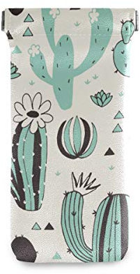 linomo Tropisch Kakteen Kaktus Sonnenbrille Tasche Mikrofaser Leder Beutel, Aufbewahrungstasche für Brille und Mobiltelefon