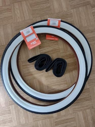 2X CST Weißwand Reifen 20 Zoll 20 x 1.75 | 47-406 (schwarz/weiß + 2 Schläuche AV Ventil)