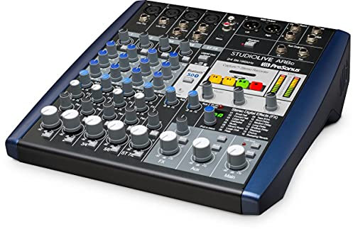 PreSonus StudioLive AR8c Mezclador Analógico/Interfaz de Audio 8 Canales Compatible USB-C/Grabador SD Estéreo