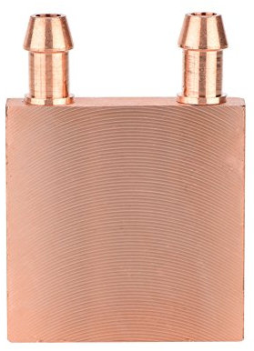 CPU Wasserkühlblock, Kupfer Wasserblock 40 * 40 * 10 mm, Doppel U Kanal Wärmetauscher, Computer GPU Universal Wasserkühlblock