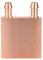 CPU Wasserkühlblock, Kupfer Wasserblock 40 * 40 * 10 mm, Doppel U Kanal Wärmetauscher, Computer GPU Universal Wasserkühlblock
