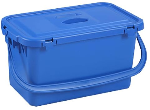 Bayersan Window Cleaning Bucket 15 Litre Capacity Cleaner Rectangle Commercial Mop Buckets With Handle Blue (Bucket With Lid)