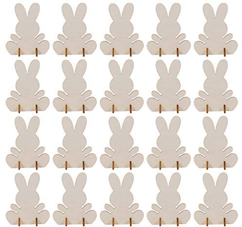 20st Hasenschmuck Aus Holz Hasenfigur Osterdeko Aus Holz Osterhase Holz Deko Tischdeko Zu Ostern Osterhasen Aus Holz Zum Bemalen Deko Hase Hausschmuck Hölzern Regal Tier Kind