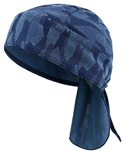 HASAGEI Sports Bandana Cap Herrem Damen Biker Bandanas Kopftuch Hat (Blau)