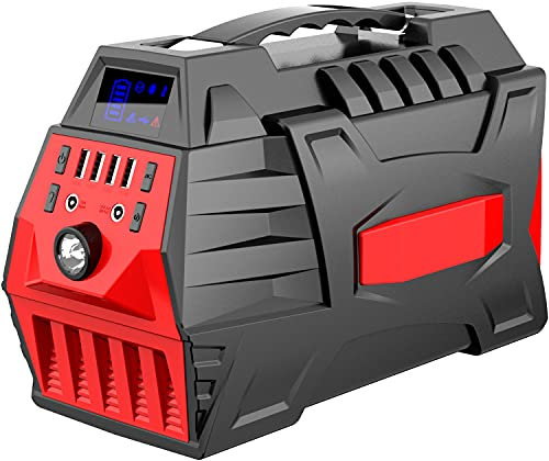 Banco de energía portátil de 500 W, batería de reserva de generador solar de 296 Wh con toma de CA de 110 V/500 W para uso doméstico, interrupción de emergencia, camping, viajes, viaje de RV