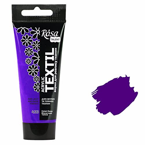 7 Artists Pintura Textil Pintura Para Tela Morado Oscuro 60 ml | Pintura Tela | Pinturas Para Telas Permanentes | Pintura Para Ropa | Pintura Textil Permanente y Lavable | Pintura De Tela