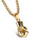BlackAmazement Kette mit Anhänger 316L Edelstahl Boxhandschuh Boxer 550mm 3 mm Halskette Silber Gold schwarz Herren (Gold)