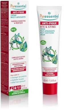 Puressentiel - Anti Pique - Crème Multi-Apaisante - Piqûres d'insectes et de végétaux - Actif 100 pourcent d'origine naturel - Effet Frais - Calme démangeaisons et irritations - 40 ml
