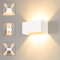 CELAVY LED Wandleuchte Wandlampe innen aussen, Außenlampe Außenleuchte IP65 Modern Aussenleuchte UP Down Außenwandleuchte Aussenbeleuchtung Einstellbar Lichtstrahl Schlafzimmer Treppenhaus, Weiß
