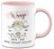 Tassenbrennerei Tasse mit Sternzeichen Waage - Kaffeetasse Rosa als Geschenk zum Geburtstag, Horoskop, Astronomie (Waage)