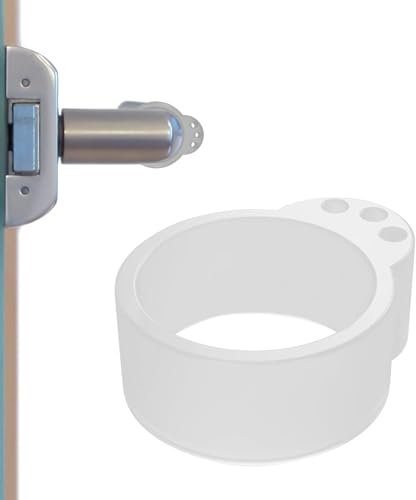 FeJu Türklinkenpuffer Transparent | 8 Stück | Türstopper Klinke, Türgriffstopper, Türklinkenschutz, Türschoner, Anschlagdämpfer