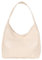 Pocadri Hobo Bag Damen-Handtasche, schick, veganes Leder, Geldbörse, stilvoll, lässig, trendig, groß, weich, Weiss/opulenter Garten