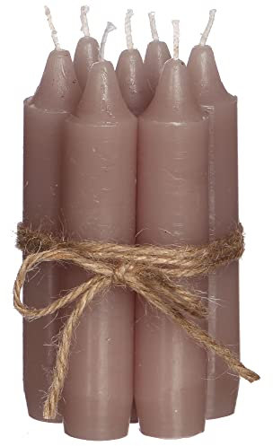7-tlg. Set Kerzen H 11 cm (Mauve-Rosa)