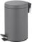 Innoteck Essentials Metal Pedal Bin Grey - Pedal Bin with Lid - Household Rubbish Bin for Bathroom, Kitchen & Office - Rustproof bin with Removable Plastic Container - Garbage Can (5L)