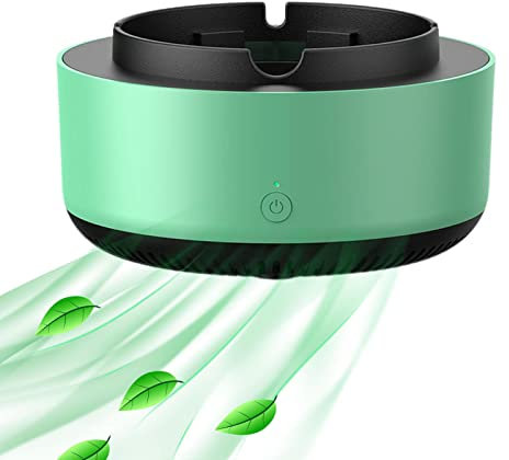 Electronic Ashtray with Air Purifier, Smart Air Purifying Ashtray, Smokeless Ashtray Ash Tray, Smoke Extractor 360° Surround Suction, Portable Smoke Grabber for Cigarettes Smoke Indoor Car