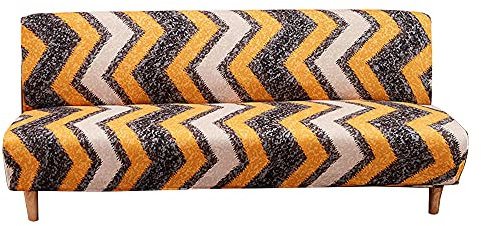 Meigeh Sofabezug ohne armlehnen Stretch Armlose sofaüberwurf Sofahusse Ohne Armlehne 2 sitzer Sofa Abdeckung Schlafsofa bezug