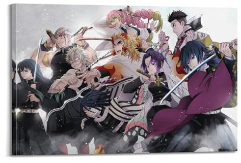 DATOZA Demon Slayer Anime Role Collection Poster Dekorative Malerei Leinwand Wandkunst Wohnzimmer Poster Schlafzimmer Malerei,Wandkunst Bilddruck Moderne Familienzimmer Dekor 12x18inch(30x45cm)