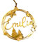 decoresca Personalisierte Weihnachtsbaum-anhänger, Set aus 4 Stück, Christbaumanhänger, Weihnachten Deko mit Wunsch Name, Weihnachten Geschenk, Geschnitten aus Acryl oder Holz