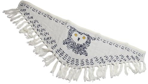 MOTUZP Retro-Eulen-Schal für Damen, Gestrickter Eulen-Schal mit Weit Ausgebreiteten Vogelfederflügeln, Langer Schal, Langer Schal für Damen, Herbst-Wraps, Imitiert