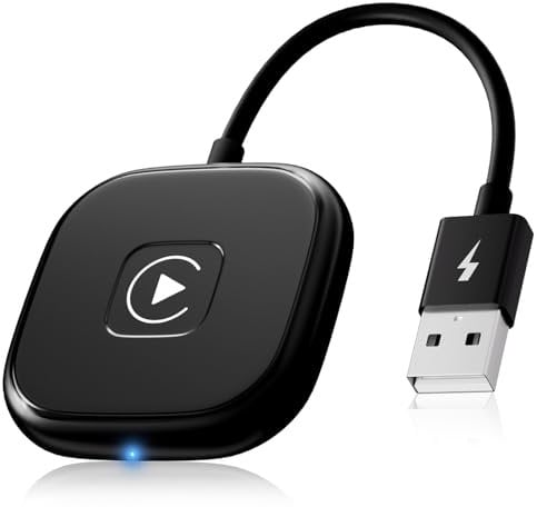 CarPlay Wireless Adapter, für Wired Apple CarPlay Wireless Adapter, Wireless CarPlay Adapter Kompatibel mit Autos ab 2016 & iPhone iOS 10+, Wireless CarPlay Car Connectivity Box, CarPlay Ohne Kabel