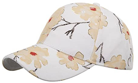 TianWlio Baseball Cap Classic Baumwolle Baseballkappen Baseballkappe Sport lässig einfarbig Sonnenhut modischste Cotton Cap Outdoor Hut Klassische Baseball Cap Unisex Sonnenschutz (White, One Size)