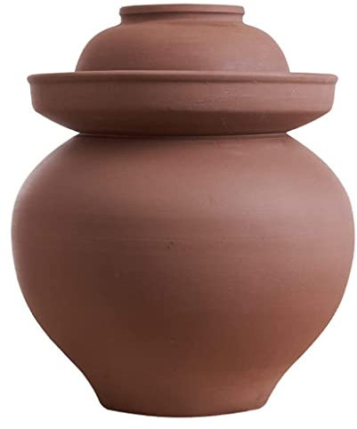 CTCOIJRN Pot de fermentation en céramique épaissie, grand pot de décapage en porcelaine, pot de kimchi avec couvercle récipients scellés for le stockage des aliments en céramique, joint d'eau fermenta