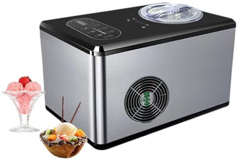 Máquina Para Hacer Helados, Máquina Automática Para Hacer Helados Sin Precongelación, 1,5 Litros De Gran Capacidad · Enfriamiento Rápido · Baja Temperatura Hasta -43 ℃, Helado En 30-60 Min, Temporizad
