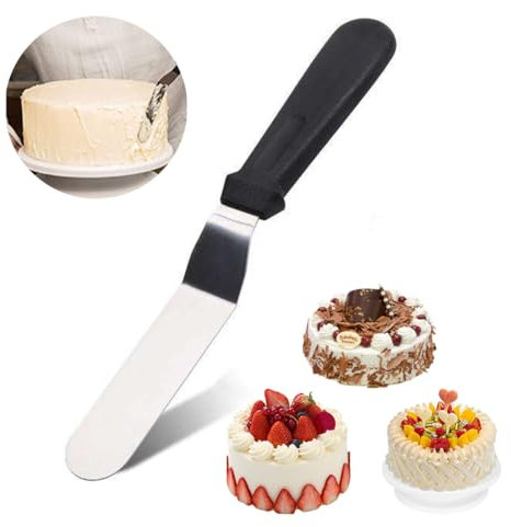 COYUN Spatola per Dolci, Raschietto Torta, Spatola per Stuccare Torte, Spatola per I Bordi Della Torta, Spatole per Glassa Set Spatola per Dolci in Acciaio per Decorare Torte