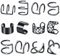 craspire 12 Stück Schwarzer Haarschmuck Zopf Loc Schmuck Zopfperlen Metall Haarmanschetten Charms Ringe Clips Haarzöpfe Dekoration Für Frauen Und Männer Party Musikfestival Durchbrochene Geometrie