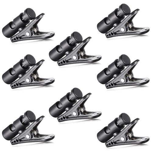 8Pcs Headphone Clips Headset Cable Clips for Earphone Wire,Fixed Cable on The Clothes,Black Clips for Most Headset Wire Fixing 2-4mm