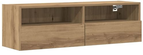 vidaXL Meuble TV Mural en chêne Artisanal 100x30x30 cm en Bois d'ingénierie