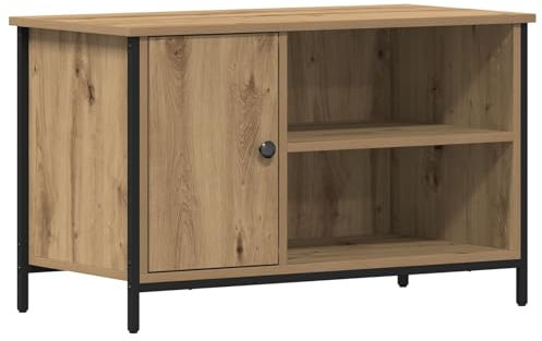 vidaXL Meuble TV en chêne Artisan de 80x40x50 cm en Bois d'ingénierie et Acier