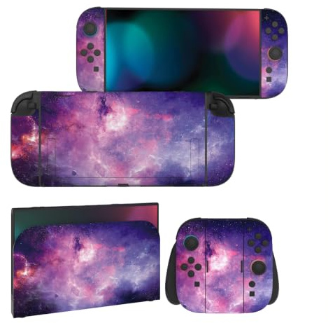 playvital Autocollant pour Nintendo Switch 2 Manette&Console&Grip&Dock | Sticker Skin Decal pour Switch 2 Accessoires Protection - Galaxie Nébuleuse