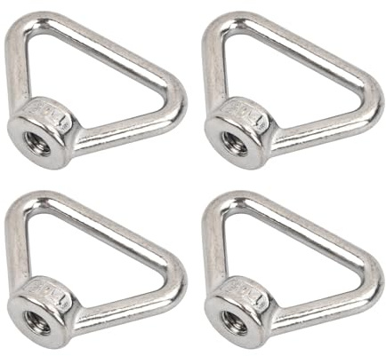 4 Piezas M8 Perno con Ojo Anilla de Elevacion, M8 Ojales de Amarre Tuercas de Anillo, para Automóviles Edificios Barcos e Instalaciones Eléctricas