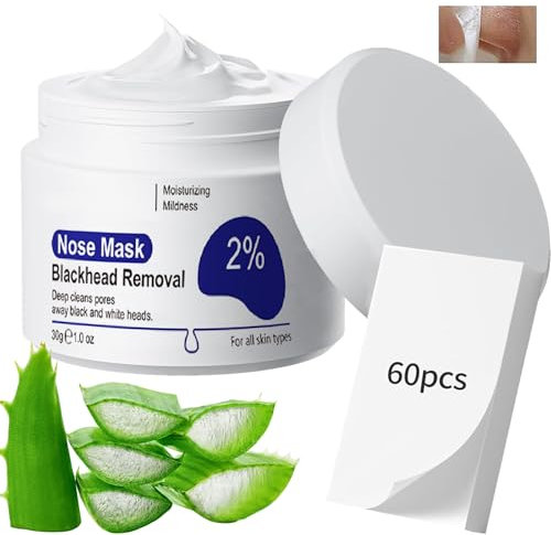 Masque exfoliant pour le visage et le nez - 30 g, MMasque Nasal pour Points Noirs,Rapide pour l'élimination Des points noirs pores,Pour le Nez Adapté aux Hommes et Aux Femmes