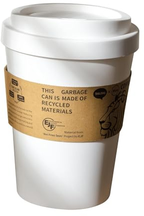 Qectial Poubelle en Forme de Tasse à Café avec Couvercle, Ornement, Corbeille à Papier Créative, Poubelle de Recyclage pour Bureau, Cuisine, Maison, Chambre, L