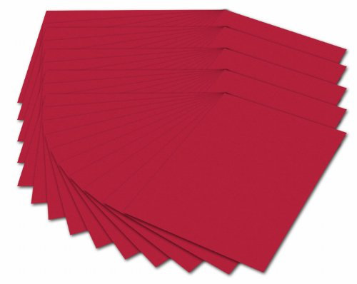 folia 614/50 20 - Fotokarton DIN A4, 300 g/qm, 50 Blatt, hochrot - zum Basteln und kreativen Gestalten von Karten, Fensterbildern und für Scrapbooking