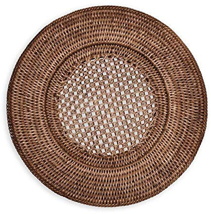 Caspari 13-inch Brown Rattan Table Charger