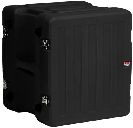 Gator Cases Pro-Series Hartschalen Audiorack 12U 19 (G-PRO-12U-19) | Hergestellt in den USA. Geformte Hartschalen-Schienen vorne und hinten, seitliche Tragegriffe